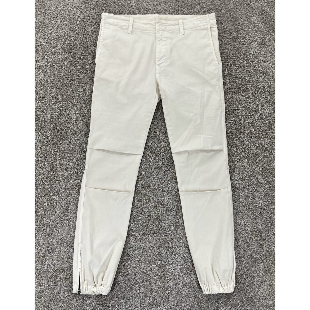 NWOT Nili Lotan Eggshell Military Track Pants, Size 2. Pristine Condition.